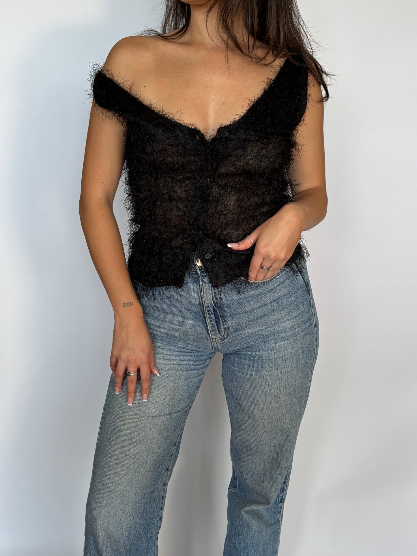 90's Sparkly Echelle Tank - 6