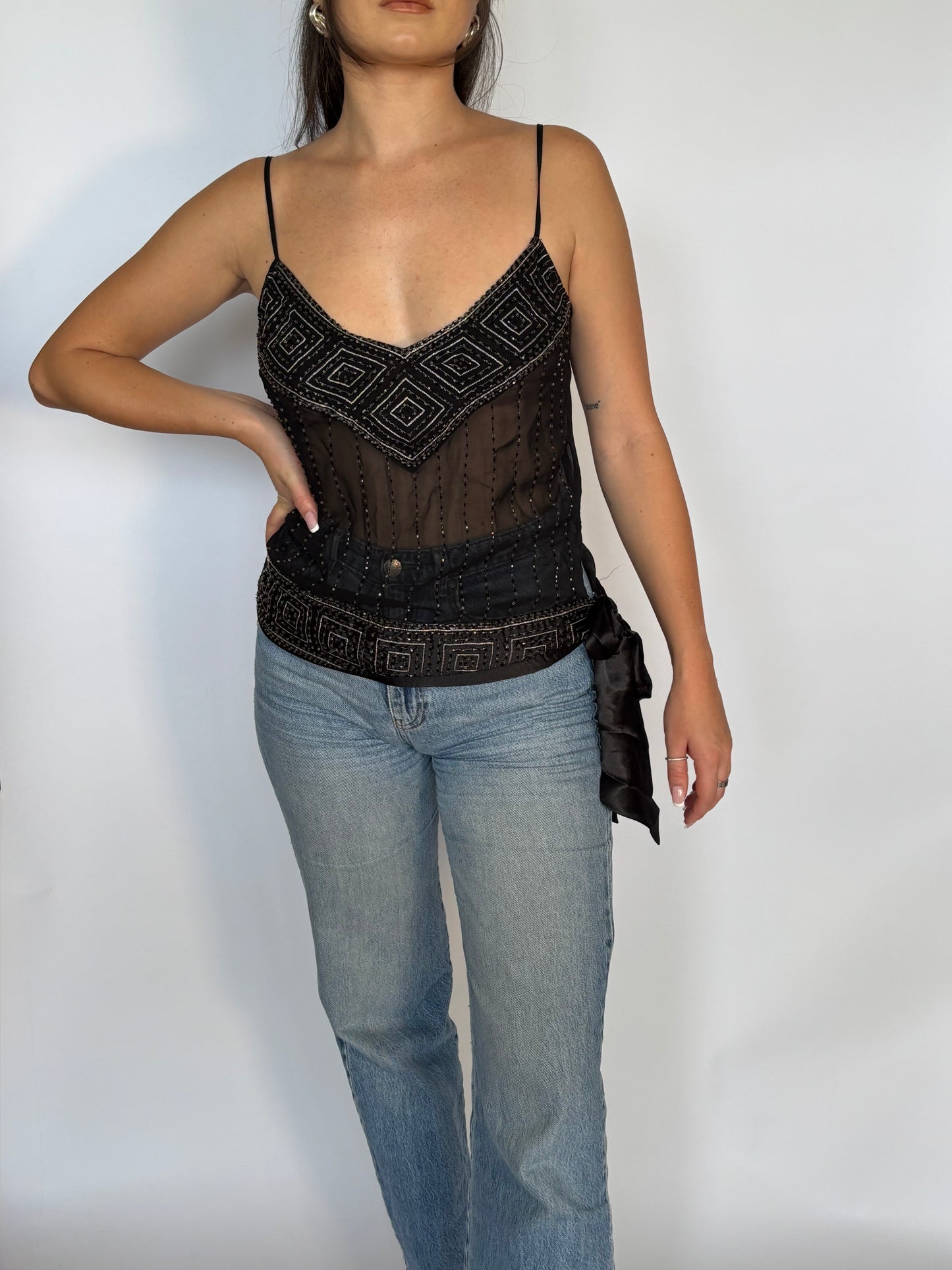 Beaded Y2K Tank - 8-10