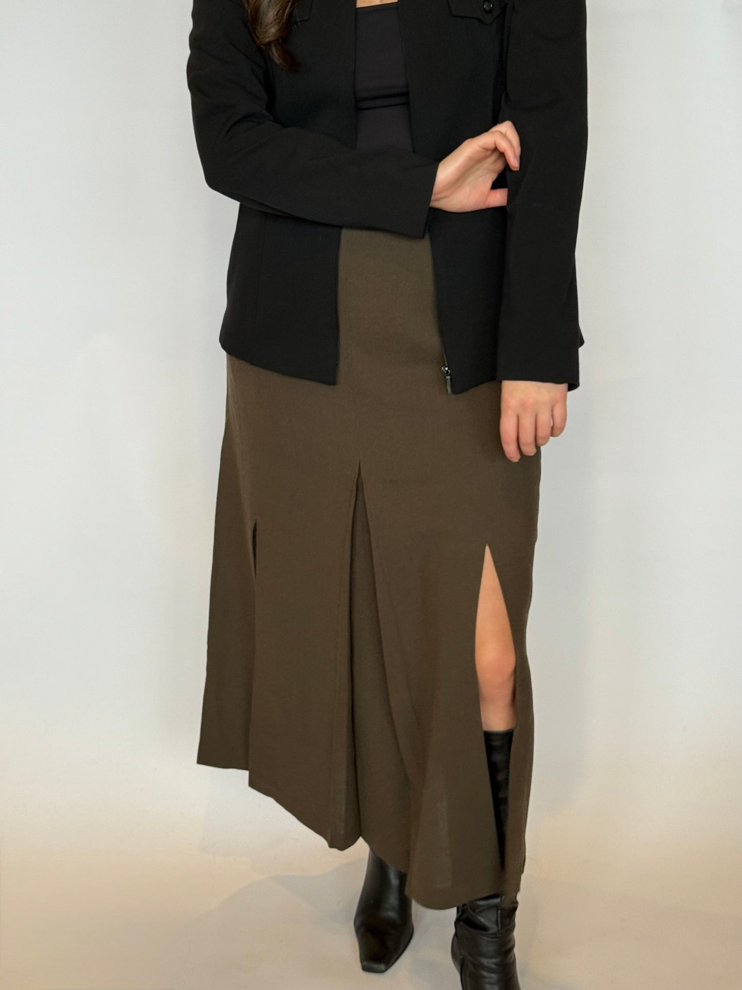 Anthea Crawford Green Maxi Skirt - 10-12