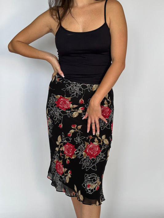 Y2k Rose Midi Skirt - 8