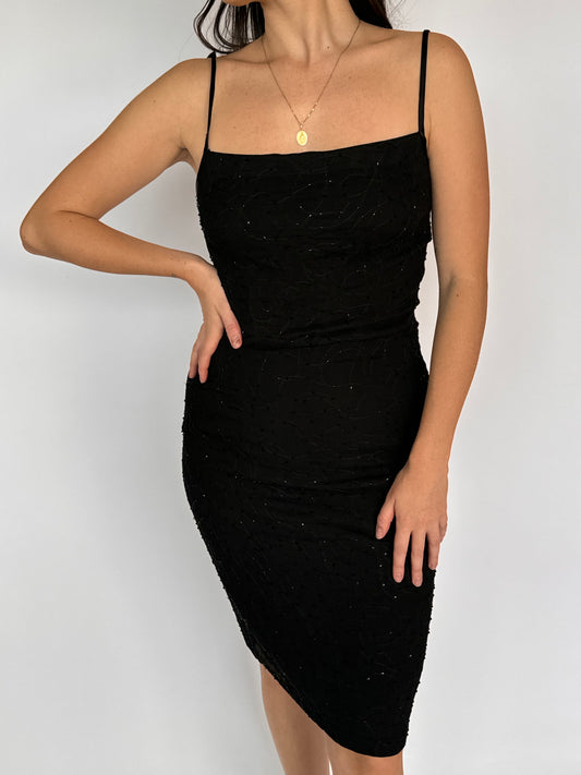 Silk Beaded Midi Dress - 8