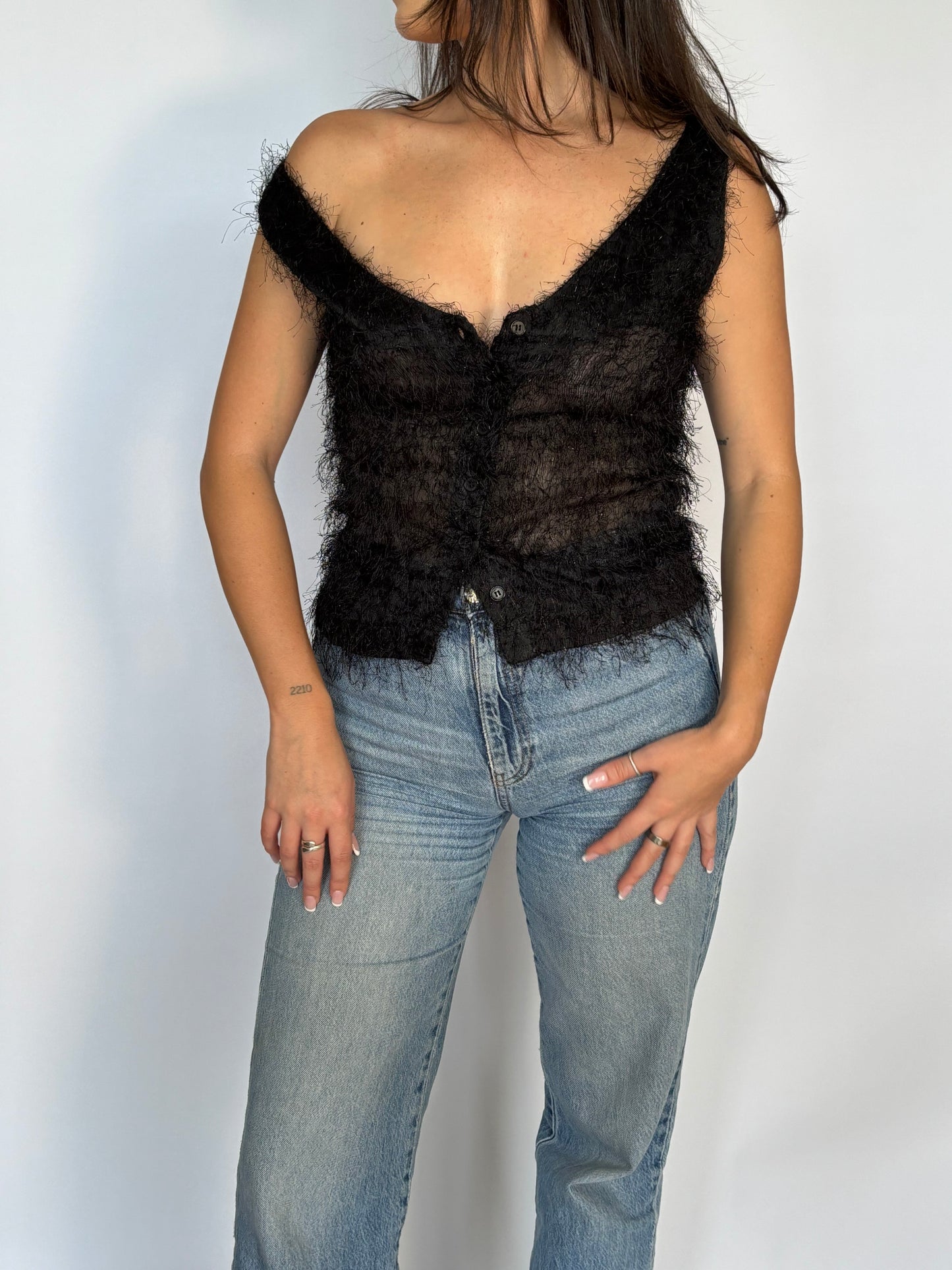 90's Sparkly Echelle Tank - 6