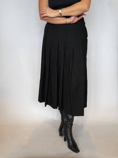 Perri Cutten Pleated Wool Skirt - 8