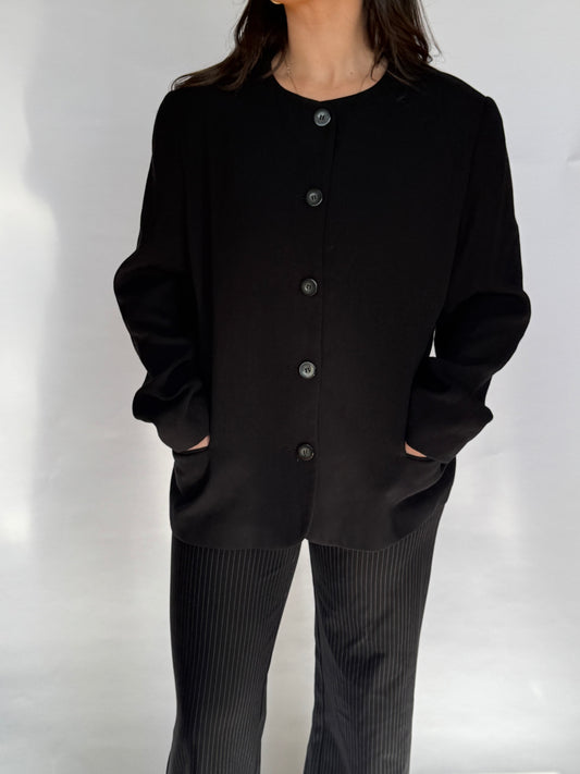 Vintage Collarless Blazer - 14