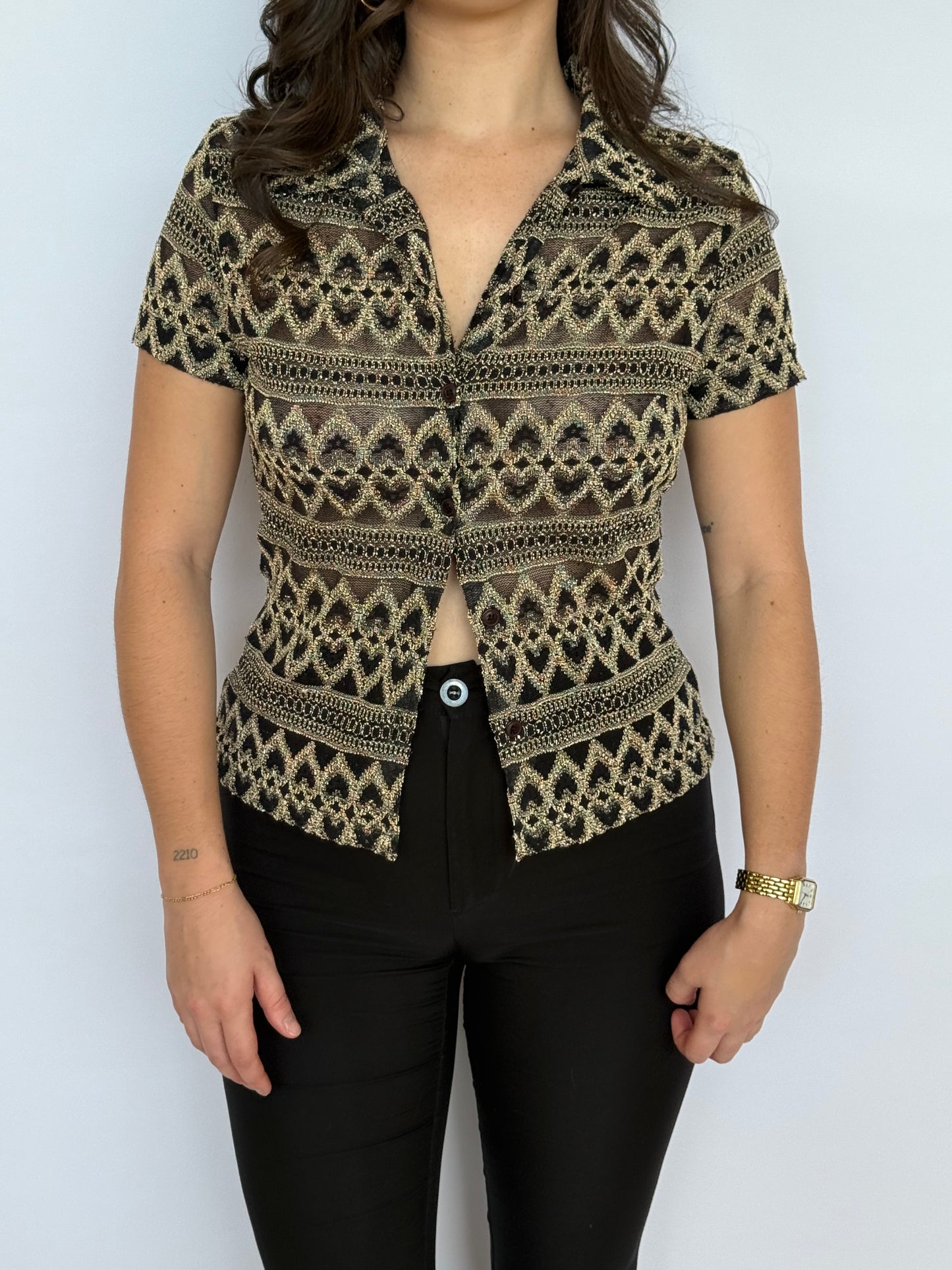 Y2K Westco Button Up Top | 8-10