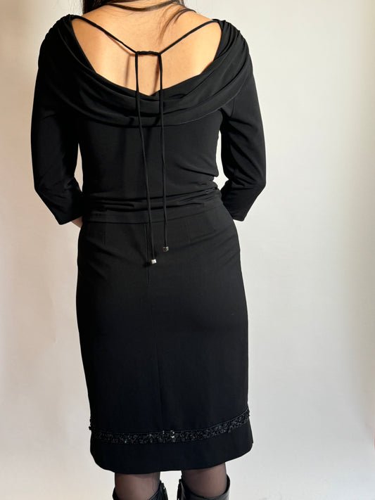 Black Open Back Top | 6-8