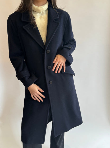 Navy Wool & Cashmere Coat | 8-10