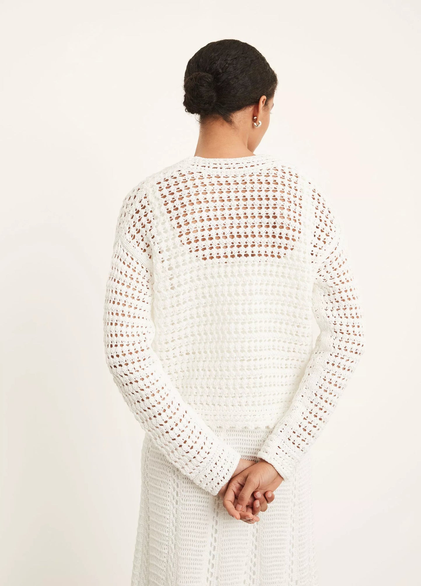 Vince Crochet Cardigan Sweater | 8-10