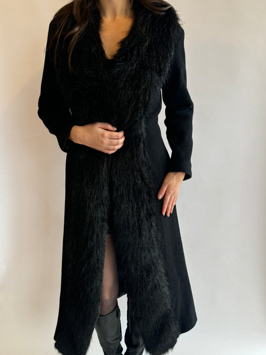 Longline Wool Coat | 6-8