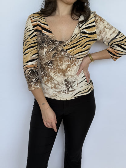 Y2K Anthea Crawford Tiger Long Sleeve | 10-12