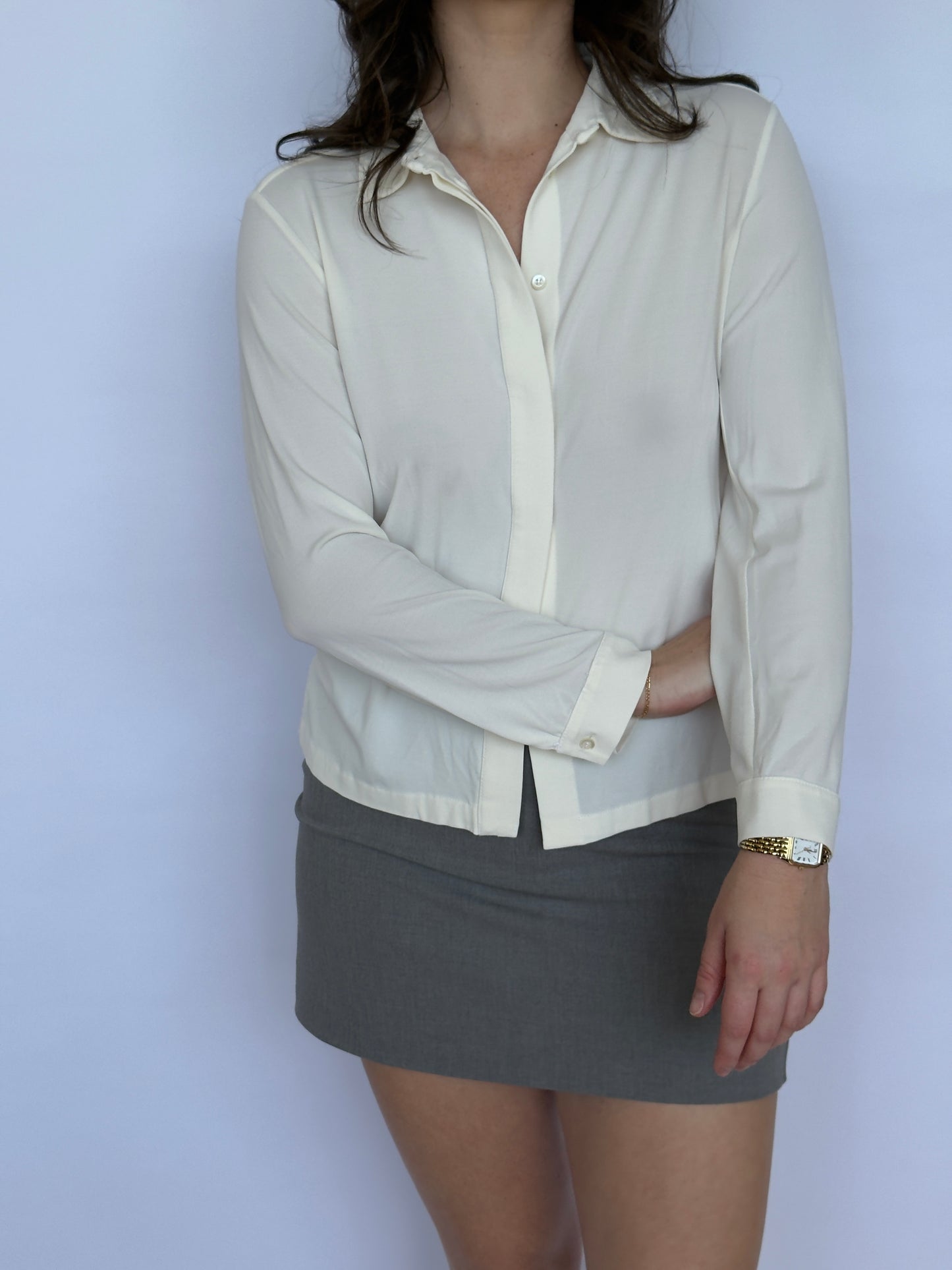 Max Mara Studio Cream Button Up | 8