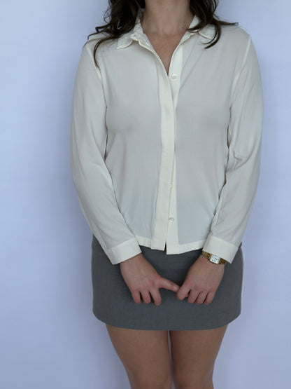 Max Mara Studio Cream Button Up | 8