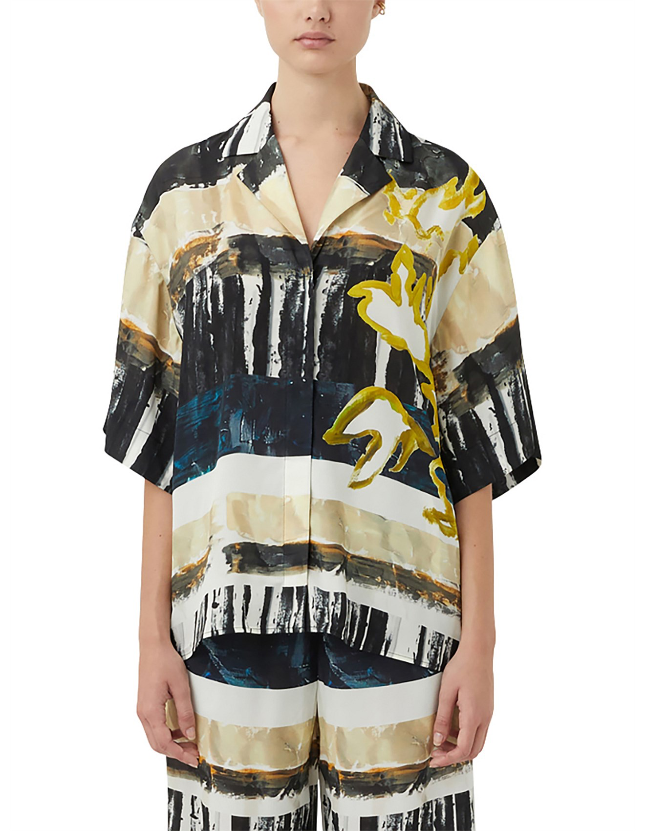 Camilla And Marc Skye Printed Short Sleeve Shirt | 8-10