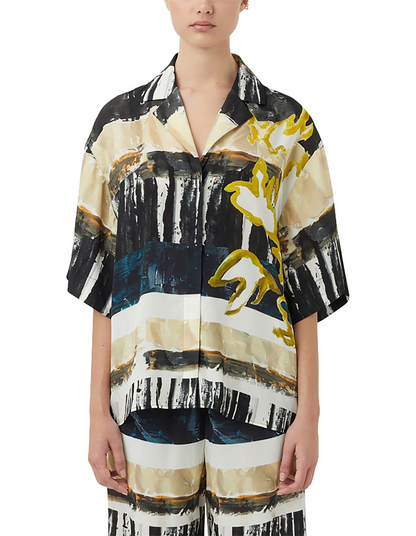 Camilla And Marc Skye Printed Short Sleeve Shirt | 8-10